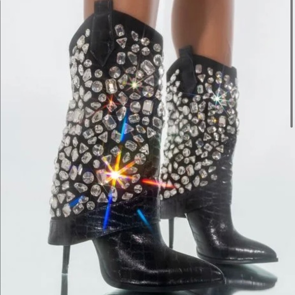 Women rhinestone heels - Picture 3 of 4